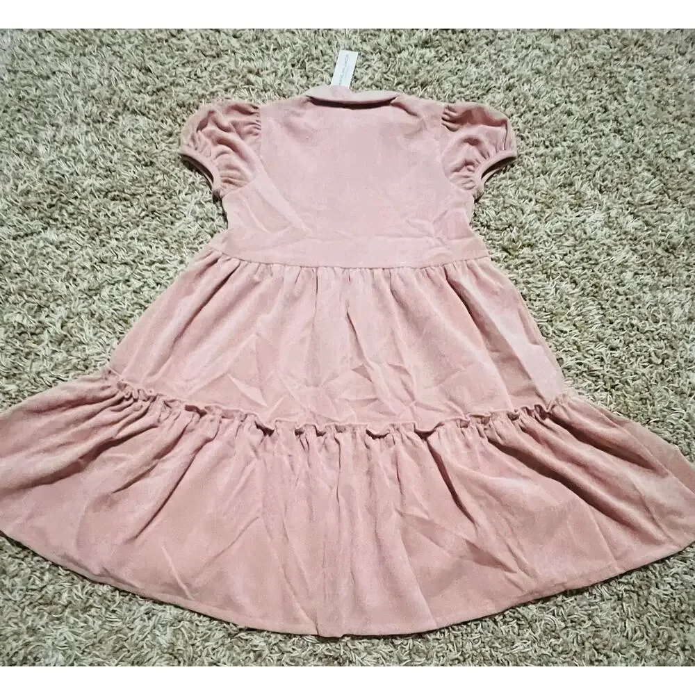 NWT❤️Janie and Jack Corduroy Puff Sleeve Shirt Dress sz12